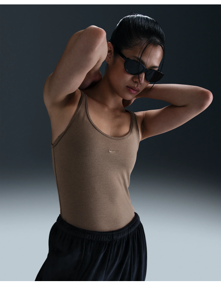 Nike Sportswear Chill Knit Women's Tank Top Mink Brown FZ1457233 MBS