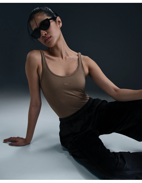 Nike Sportswear Chill Knit Women's Tank Top Mink Brown FZ1457233 MBS