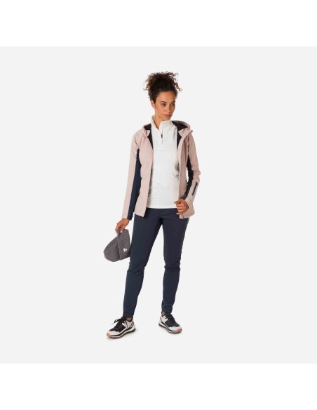 ROSSIGNOL W Softshell Hoodie Jacket Jkt Pink