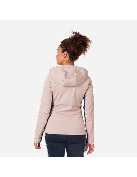ROSSIGNOL W Softshell Hoodie Jacket Jkt Pink