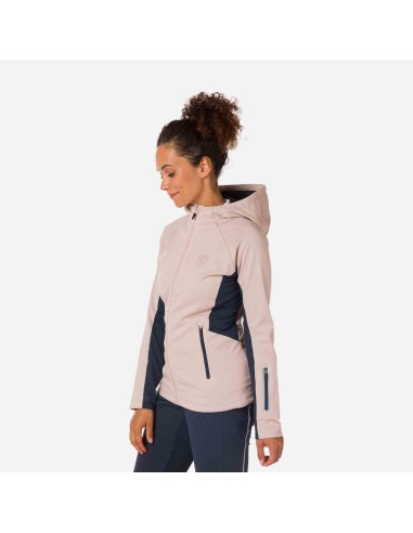 ROSSIGNOL W Softshell Hoodie Jacket Jkt Pink