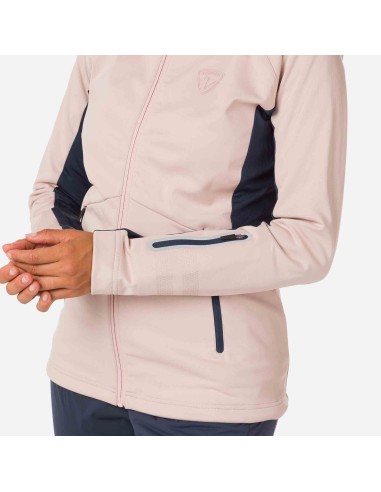 ROSSIGNOL W Softshell Hoodie Jacket Jkt Pink