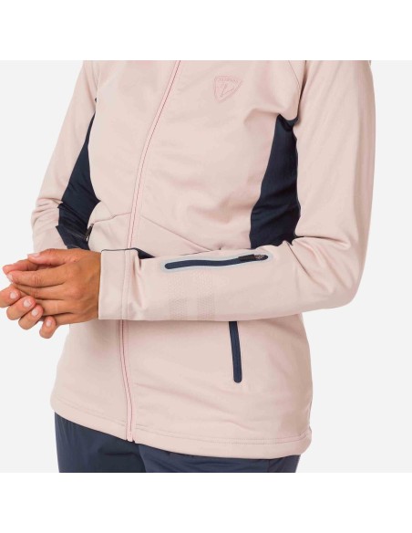 ROSSIGNOL W Softshell Hoodie Jacket Jkt Pink