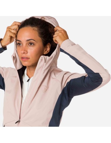 ROSSIGNOL W Softshell Hoodie Jacket Jkt Pink