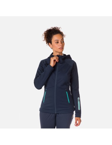 ROSSIGNOL W Softshell Hoodie Jacket Jkt Navy Blue