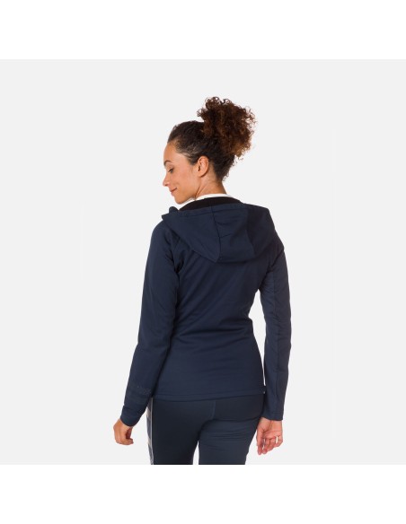 ROSSIGNOL W Softshell Hoodie Jacket Jkt Navy Blue