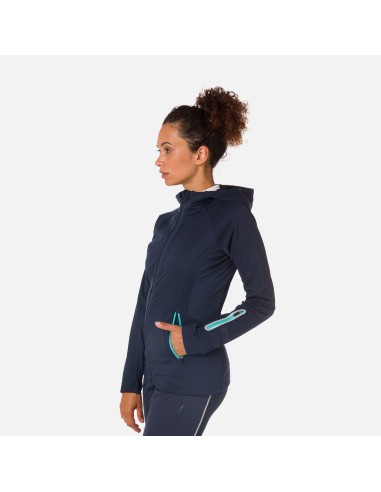 ROSSIGNOL W Softshell Hoodie Jacket Jkt Navy Blue