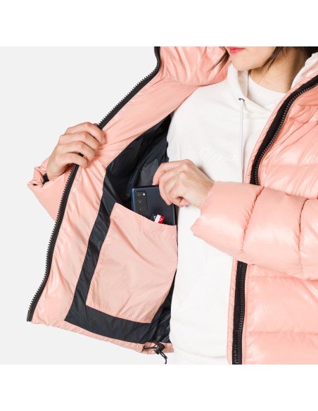 Rossignol W Shiny Bomber Jacket Pink