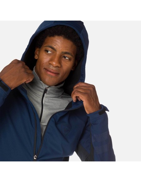 ROSSIGNOL Softshell Hoodie Jacket Jkt Navy Blue