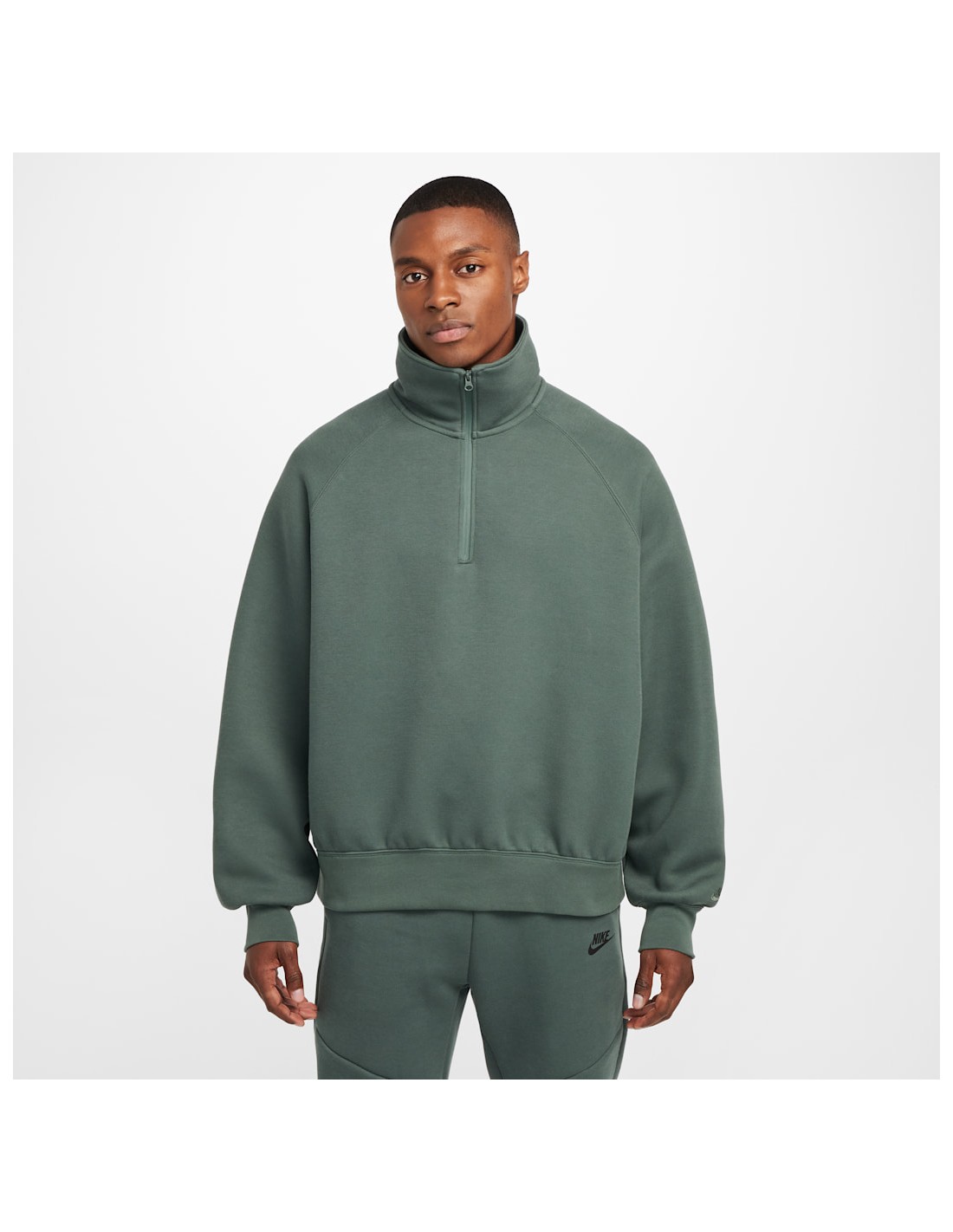 Nike Tech Men's Fleece HalfZip Top Vintage GreenVintage Green FZ7568338 MBS