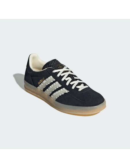 adidas Gazelle Indoor Core Black Cream White Gum Women's JS1412 MBS