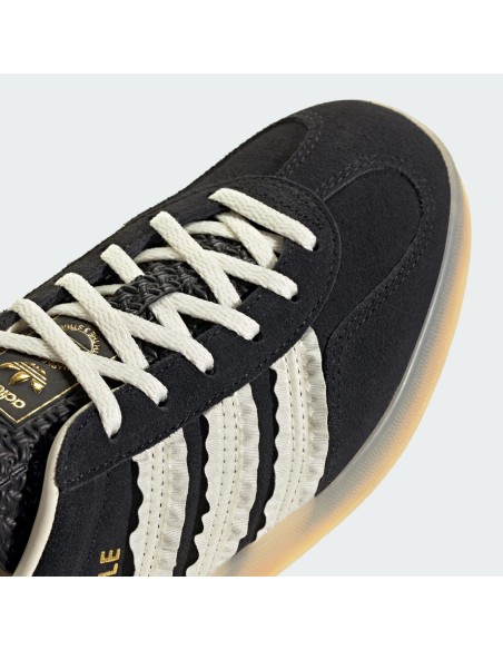 adidas Gazelle Indoor Core Black Cream White Gum Women's JS1412 MBS