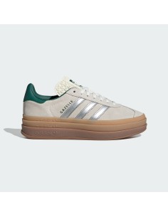 adidas Gazelle Bold Off White Collegiate Green Women's JI0328 MBS