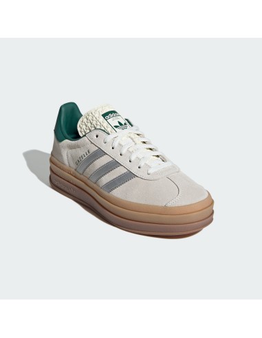 adidas Gazelle Bold Off White Collegiate Green Women's JI0328 MBS