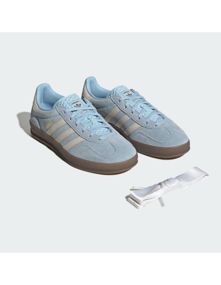 adidas Gazelle Indoor Clear Sky Off White Women's JI2717 MBS