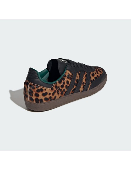 adidas Samba OG Black Green Leopard Women's JI2735 MBS