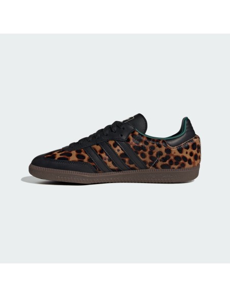 adidas Samba OG Black Green Leopard Women's JI2735 MBS