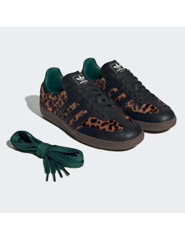 adidas Samba OG Black Green Leopard Women's JI2735 MBS