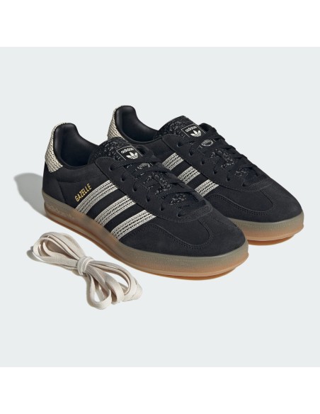 adidas Gazelle Indoor Core Black Wonder White Women's JI2755 MBS