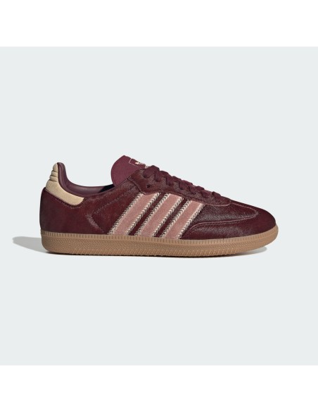 adidas Samba OG Maroon Sand Strata Pony Women's JP5330 MBS