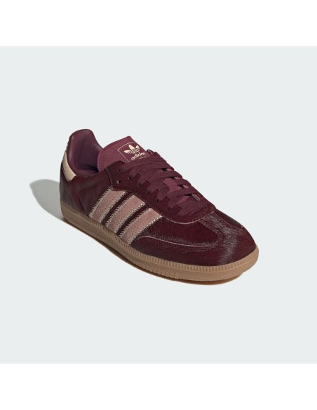 adidas Samba OG Maroon Sand Strata Pony Women's JP5330 MBS