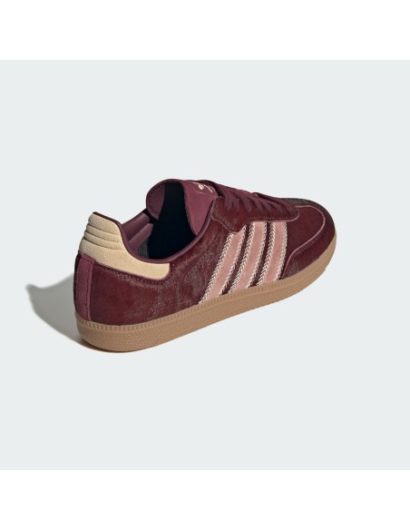 adidas Samba OG Maroon Sand Strata Pony Women's JP5330 MBS