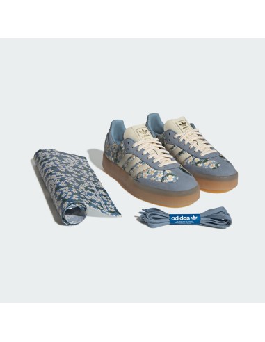 adidas Sambae Liberty London Floral Embroidery Blue Cream White Women's JQ6046 MBS