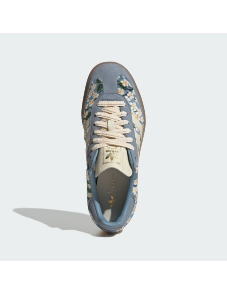 adidas Sambae Liberty London Floral Embroidery Blue Cream White Women's JQ6046 MBS