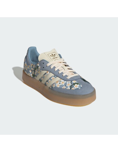 adidas Sambae Liberty London Floral Embroidery Blue Cream White Women's JQ6046 MBS