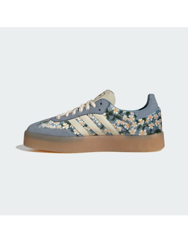 adidas Sambae Liberty London Floral Embroidery Blue Cream White Women's JQ6046 MBS