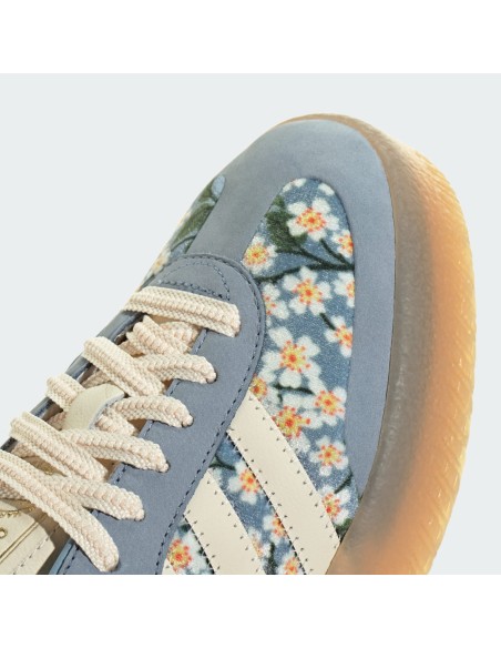adidas Sambae Liberty London Floral Embroidery Blue Cream White Women's JQ6046 MBS