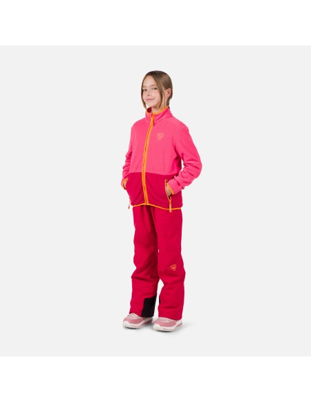 Rossignol Jr Strawpile Fleece Fz Pink Sweatshirt