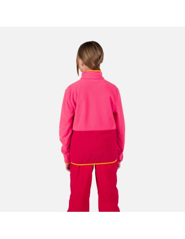 Rossignol Jr Strawpile Fleece Fz Pink Sweatshirt