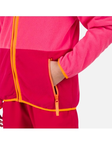 Rossignol Jr Strawpile Fleece Fz Pink Sweatshirt