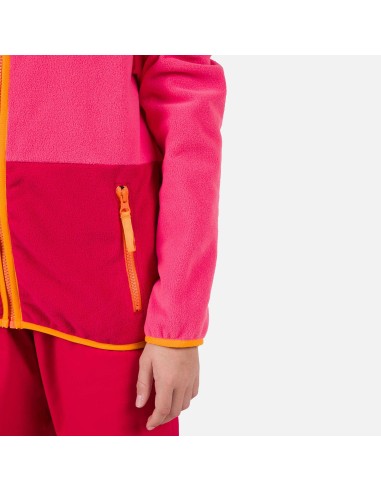 Rossignol Jr Strawpile Fleece Fz Pink Sweatshirt