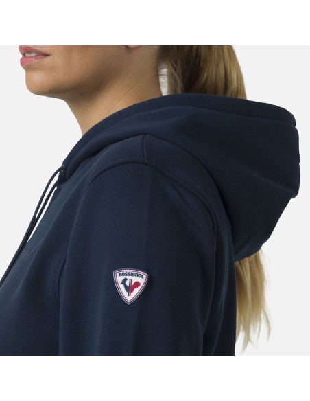 ROSSIGNOL W Logo Sweat Hood Fl navy blue