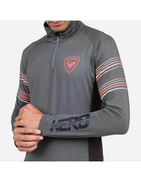 Rossignol Classique Hero 12 Zip TShirt Gray
