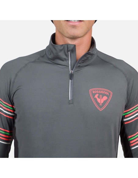 Rossignol Classique Hero 12 Zip TShirt Gray