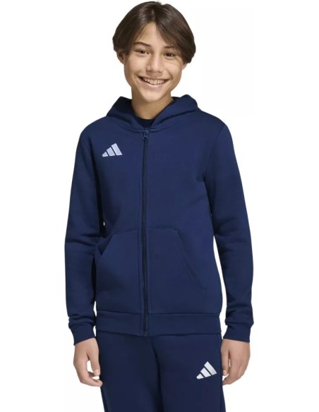 adidas Entrada 26 Full Zip Hoody for Kids Navy Blue KH1784