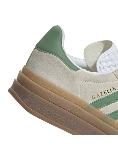 adidas Gazelle Bold Off White Preloved Green Women's IH7558 MBS