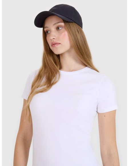 Women's slim plain T-shirt (2-pack) - Black & White