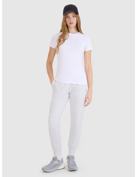 Women's slim plain T-shirt (2-pack) - Μαύρο & Λευκό
