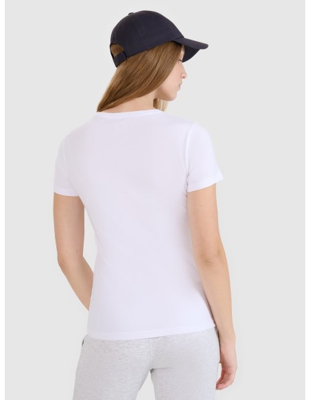 Women's slim plain T-shirt (2-pack) - Μαύρο & Λευκό