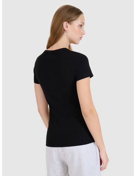 Women's slim plain T-shirt (2-pack) - Black & White