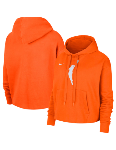 Team 13 Courtside Nike WNBA Cropped Hoodie Brilliant OrangeBrilliant OrangeWhite DV6450820