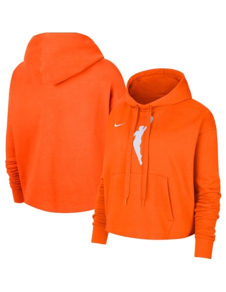 Team 13 Courtside Nike WNBA Cropped Hoodie Brilliant OrangeBrilliant OrangeWhite DV6450820