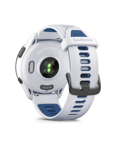 Garmin Forerunner 265 46mm Black Bezel with Whitestone Case White and Blue