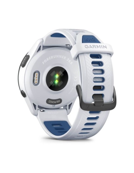 Garmin Forerunner 265 46mm Black Bezel with Whitestone Case White and Blue