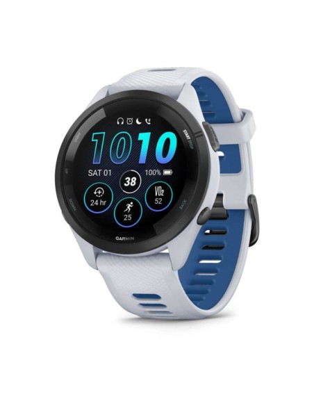 Garmin Forerunner 265 46mm Black Bezel with Whitestone Case White and Blue