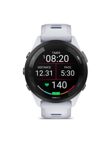 Garmin Forerunner 265 46mm Black Bezel with Whitestone Case White and Blue